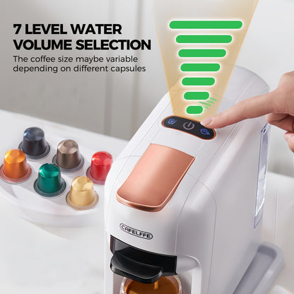 Espressomachine – Koffiezetapparaat – Pistonmachine – Capsulekoffiemachine – Koffiemachine – 19 Bar Pompdruk – Compact 0,6L Waterreservoir