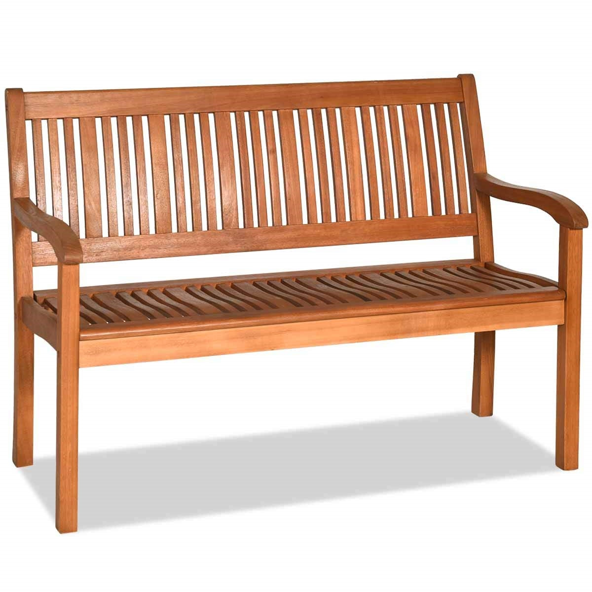 Houten Tuinbank – Buitenbank – Parkbank – Balkonbank – Terrasbank – Acaciahouten Bank – Weerbestendig – Belastbaar Tot 320 Kg – 126x63x91 Cm