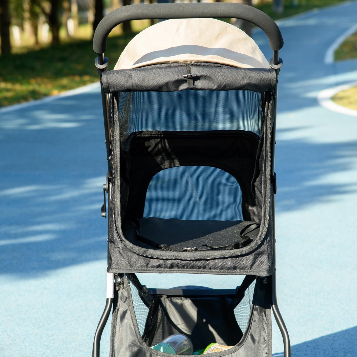 Huisdierwagen – Dierenbuggy – Kattenbuggy – Hondenbuggy – Wandelwagen – Opvouwbaar – Met Regenhoes – Stevig Metalen Frame – Geschikt Tot 10 kg