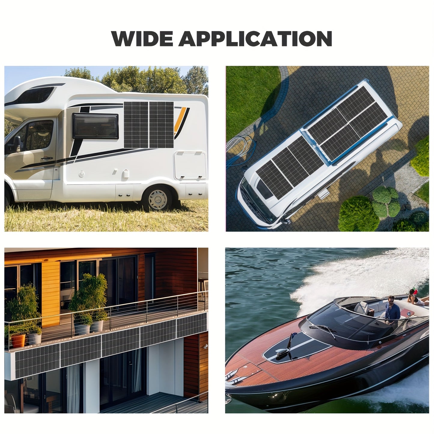 240W Zonnepanelenset – Monokristallijne Zonnepanelen – Solar Modules – Off-Grid Panels – Camper Zonnepanelen – Compact Formaat – 12V/24V Systeem Compatible
