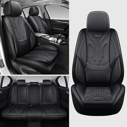 Autostoelhoezen – Stoelhoezen Auto – Zitbekleding Auto – Autostoel Bekleding – Universele Autostoelhoes Zwart – PU Leer – Comfortabele Sponsvulling – Eenvoudig Schoon Te Maken