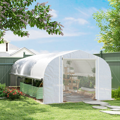 Walk-In Kas – Tuinkas – Groentekas – Kweekkas – Serre – 6x3x2 Meter – 8 Ramen Met Insectengaas – Gegalvaniseerd Stalen Frame