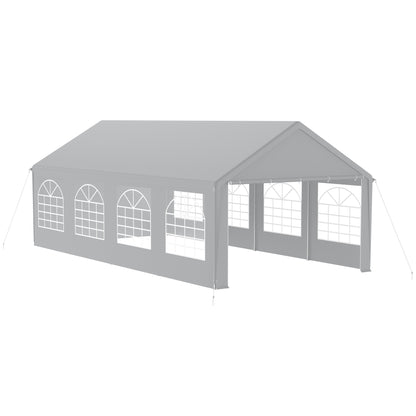 Banquet Tents with Side Panels Stable with Windows Garden Tents Large Tents Compact Tents Canopies PE Roofs for Weddings Garden Parties Grey/White