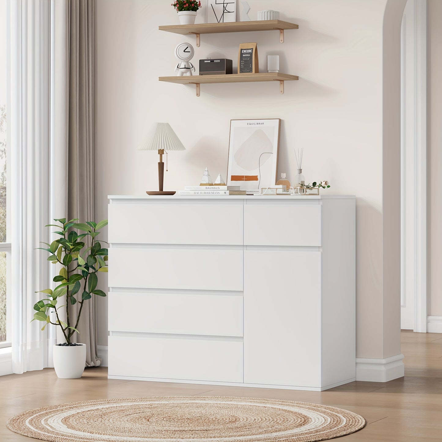 Modern Kastje – Ladekast – Opbergkast – Dressoir – Kast Met Deuren –  Compact 69 cm Hoog – MDF En Hardhout