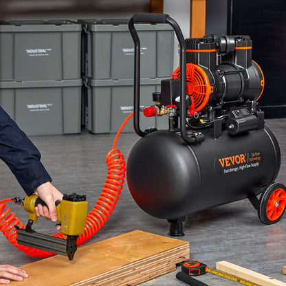 Luchtcompressor – Compressor – Aircompressor – Pneumatische Compressor – Olievrije Compressor – 9.3 Gallon – Ultrastil 70 dB – Krachtige 1800W Motor