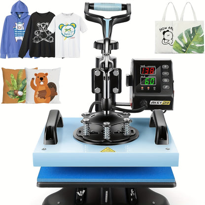 Sublimatiepers – Warmtepers – Textielpers – T-shirtpers – Hittepers – 30x25 cm – 360° Draaibaar – IJzer & Kunststof
