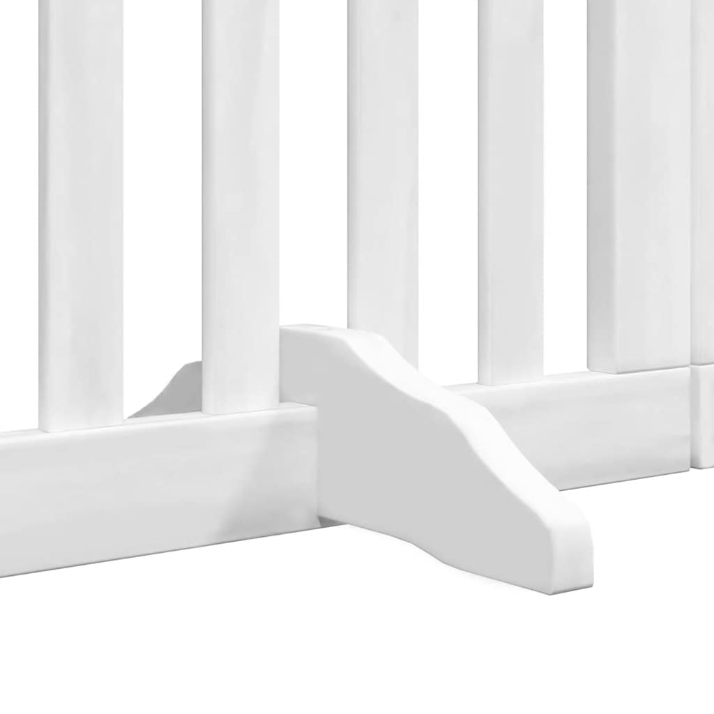 Hondenren – Hondenhek – Hondenafsluiting – Hondenbarrière – Wit – Populierenhout – Inklapbaar Met Slot – 50 x 60 x 2 cm