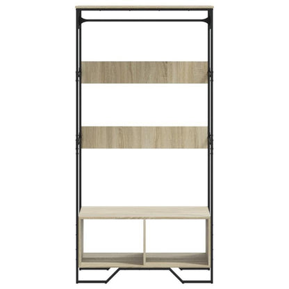 Wardrobe 90X50X180 Cm Made of Treated Wood in Sonoma Oak Color