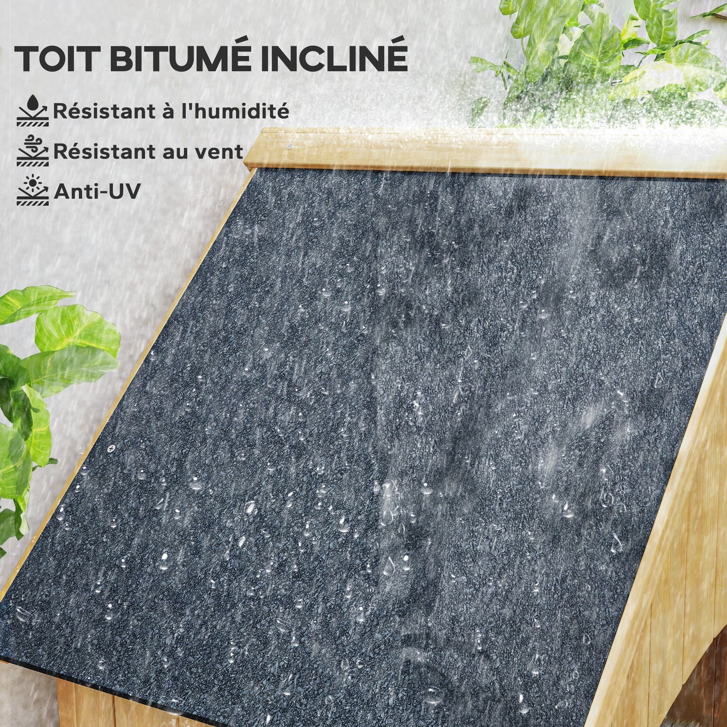 Tuinkast – Tuingereedschapskast – Tuinschuur – Opbergkast Tuin – Sparrenhouten Tuinkast – Voorbehandeld Sparrenhout – Waterafstotend Bitumen Dak – Veilig Afsluitbaar