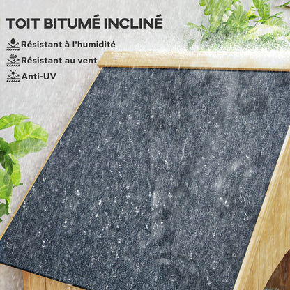 Tuinkast – Tuingereedschapskast – Tuinschuur – Opbergkast Tuin – Sparrenhouten Tuinkast – Voorbehandeld Sparrenhout – Waterafstotend Bitumen Dak – Veilig Afsluitbaar