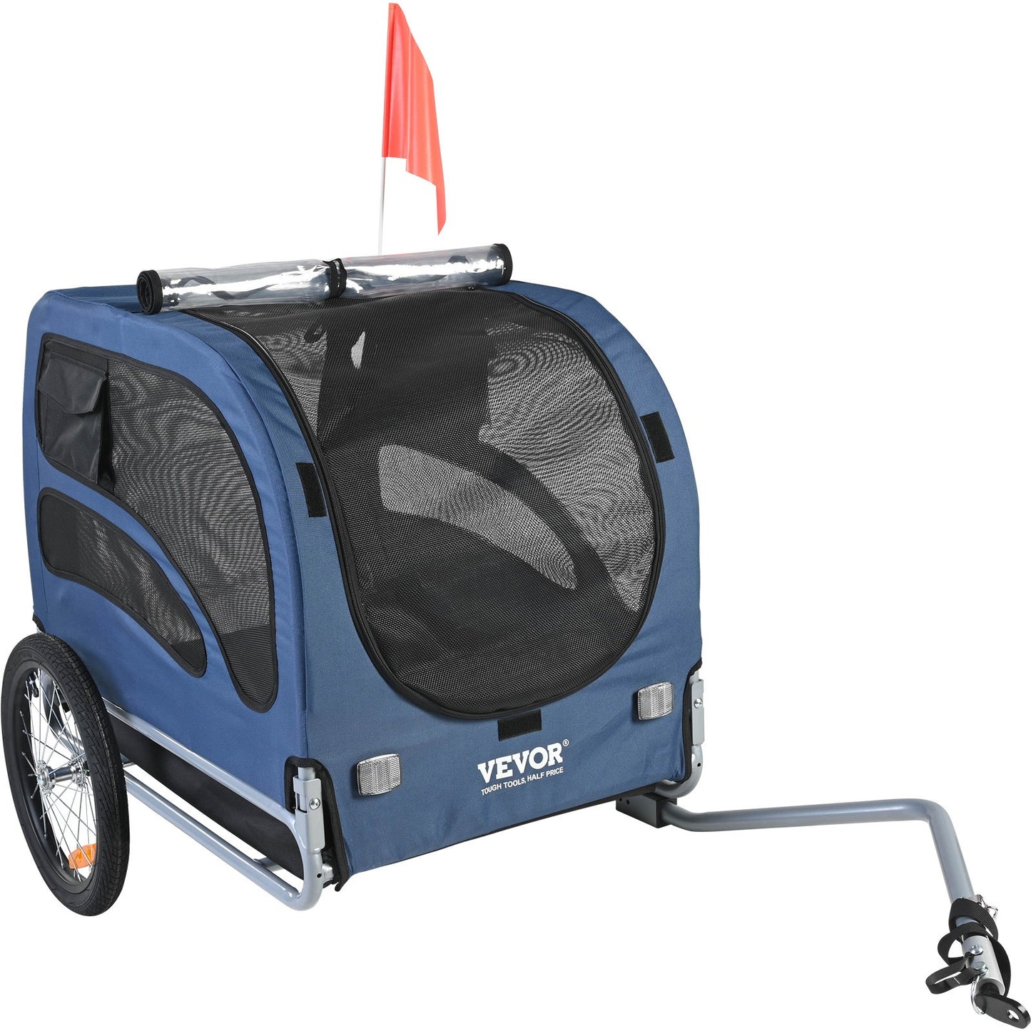 Hondenaanhanger – Hondenfietskar – Fietsaanhanger – Hondenbuggy – Fietskar Voor Honden – Draagvermogen 45 kg – Opvouwbaar Met Snelsluitwielen