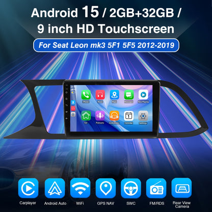 Autoradio – 2DIN Navigatiesysteem – Multimedia Speler – Touchscreen Radio – GPS Navigatie – 9 Inch HD Scherm – 2GB RAM 32GB Opslag – Inclusief USB Dashcam