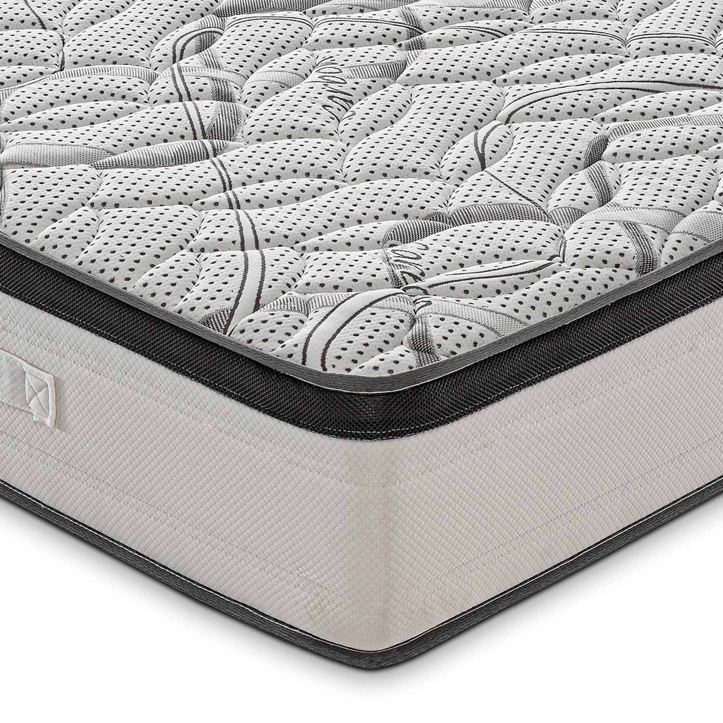 ROYAL DELUXE Mattress with MEMORY Effect - High-Density HR Foam - 100% Orthopedic Made in Italy - Cover with CARBONIO Relaxing Effect