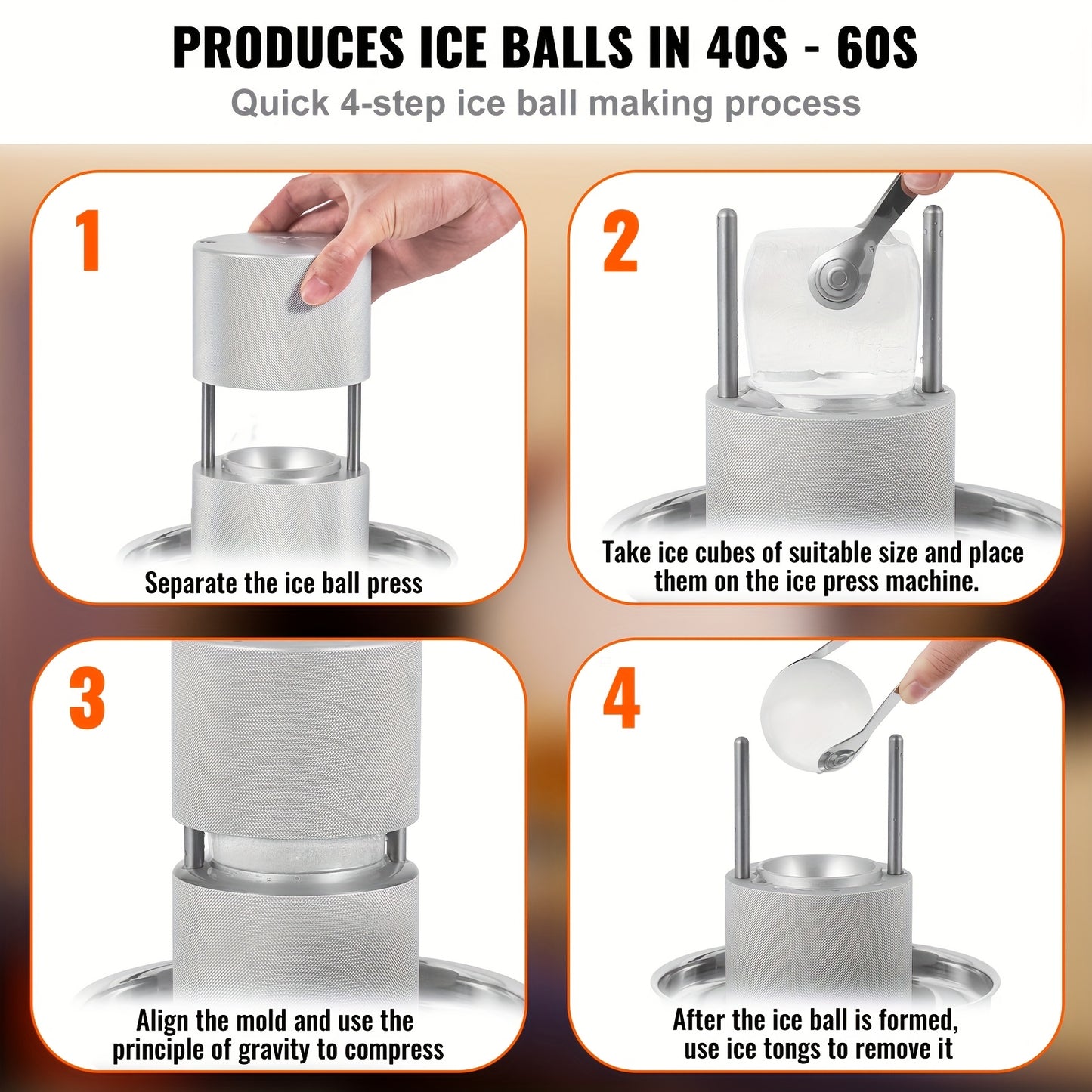 Ijsklontjesmaker – IJsblokjesmachine – Ijsblokjesmaker – IJsklontjes Machine – Ice Cube Maker – Aluminium – Werkt Zonder Elektriciteit – 1-10L – Silvery