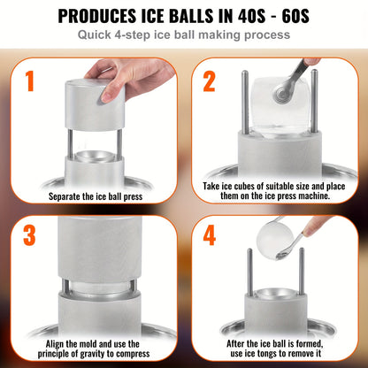 Ijsklontjesmaker – IJsblokjesmachine – Ijsblokjesmaker – IJsklontjes Machine – Ice Cube Maker – Aluminium – Werkt Zonder Elektriciteit – 1-10L – Silvery