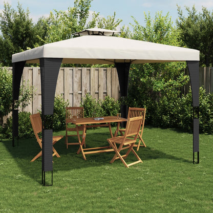 Tuinkamer – Tuinpaviljoen – Tuinoverkapping – Tuinhoek – 2,98x2,98 m – Weerbestendig Stalen Frame – Water- en UV-Bestendig Polyester Dak