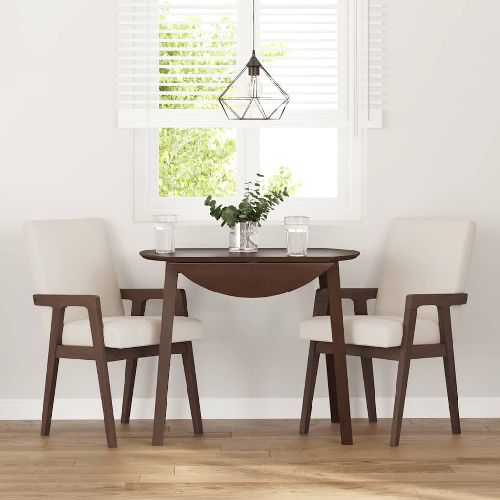 Eetkamerstoel – Stoel – Kuipstoel – Meubel – Zitmeubel – Massief Rubberhout – Set Van 2 – Comfortabele Schuimkussens