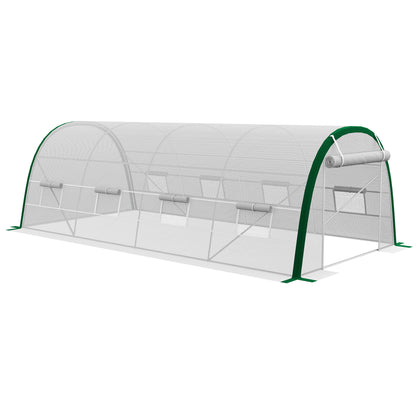 Kas – Tuinkas – Serre – Tunnelkas – Kweekkas – 18 m² – 24 mm Stalen Frame – PE Doek Met Rasterstructuur