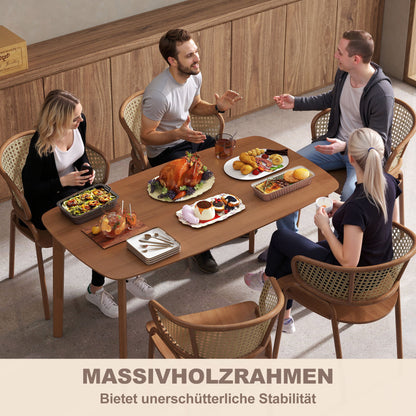 Eettafel – Tafel – Dinertafel – Keukentafel – Houten Tafel – Landelijke Stijl – Bruin – 150x80 cm – Gelakt Hout – Stevig Ontwerp