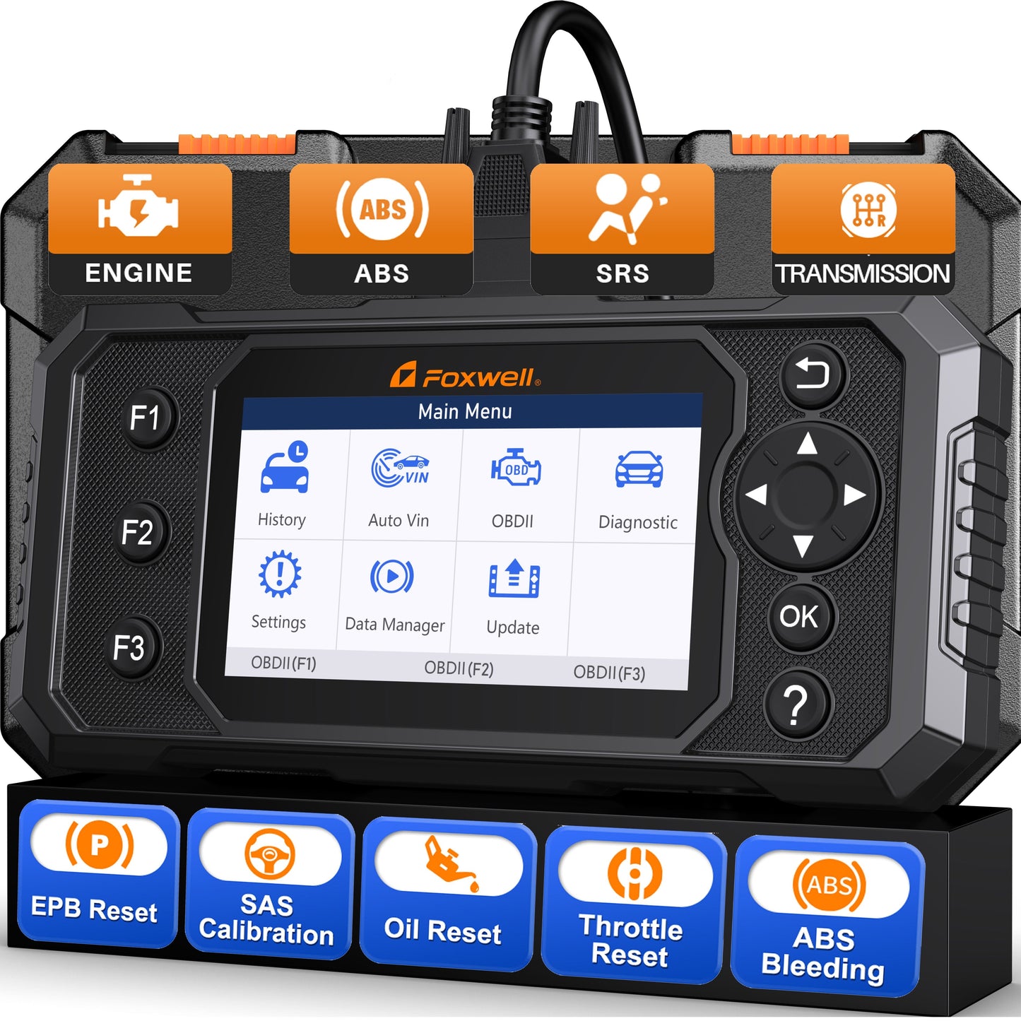 OBD2 Diagnosetool – Auto Scanner – Foutcode Lezer – Voertuigscanner – Diagnosescanner – Wi-Fi Verbinding – Olie Service Reset – ABS Ontluchten