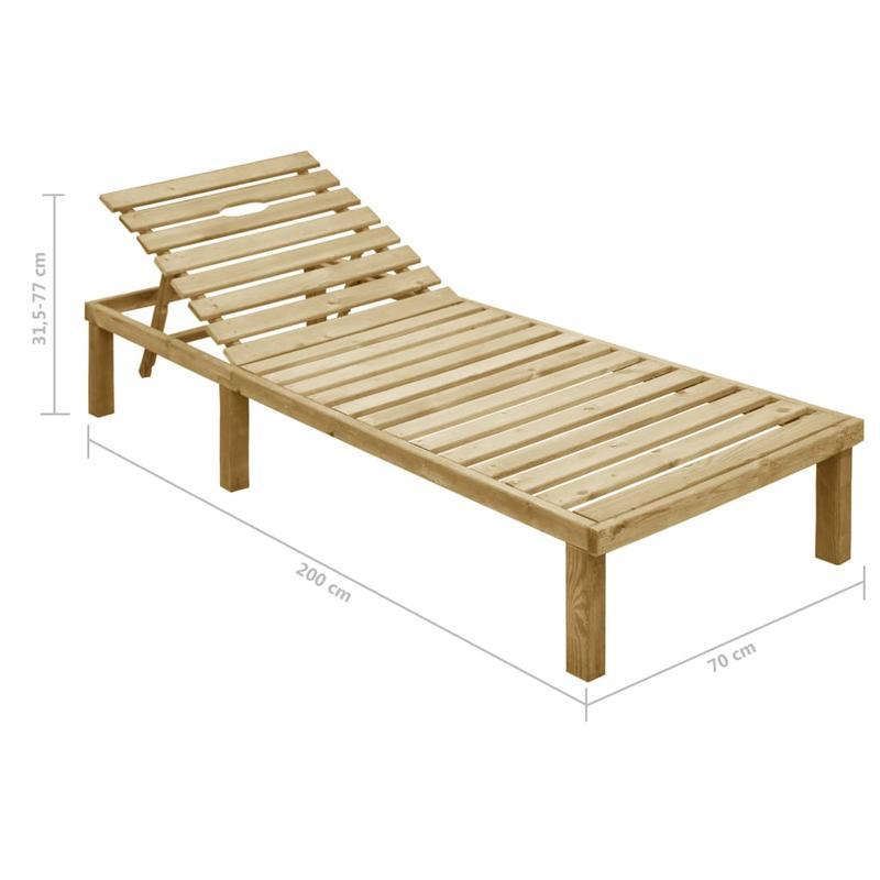 Ligstoel – Ligbed – Zitzak – Tuinstoel – Geïmpregneerd Vurenhout – Ergonomisch Ontwerp – Comfortabel Kussen