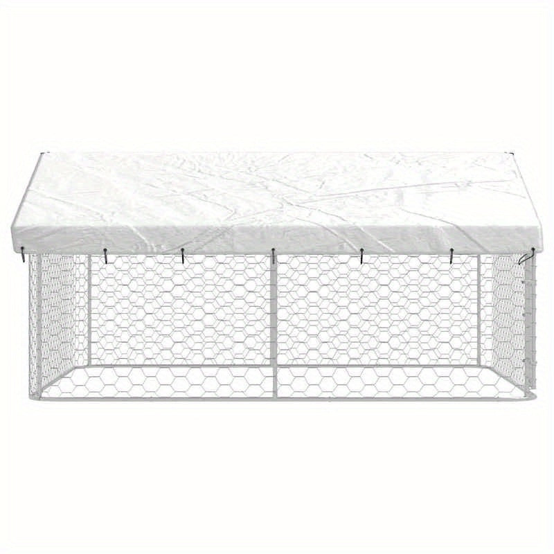 Outdoor kennel with roof 300x300x150cm suitable for multiple pets or medium to large dogs provides a spacious activity area stable structure easy to install