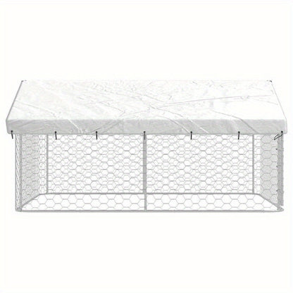 Outdoor kennel with roof 300x300x150cm suitable for multiple pets or medium to large dogs provides a spacious activity area stable structure easy to install