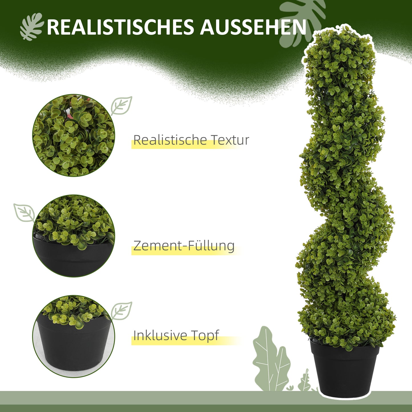 Kunstplant – Kunstbloemen – Nepplant – Kamerplant – Decoratieplant – 2 stuks in pot – 90 cm hoog – Onderhoudsvrij kunststof