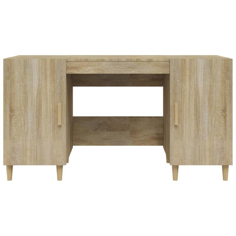 Bureau – Schrijftafel – Computertafel – Werkplek – Thuiswerkplek – Modern Minimalistisch – 140x50x75 cm – Sonoma Eiken Houtlook