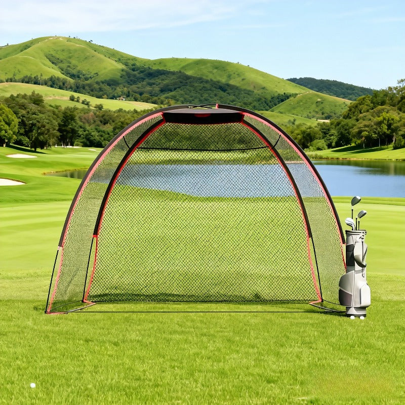 1 Portable Golf Practice Net | Suitable for Indoor/Outdoor Use, Durable and Easy to Install, Includes Training Net, Essential for Home Training, Black Polyester Material