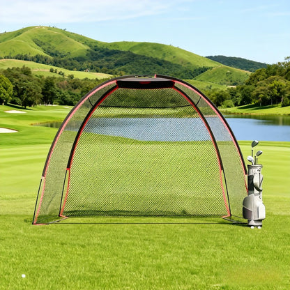 1 Portable Golf Practice Net | Suitable for Indoor/Outdoor Use, Durable and Easy to Install, Includes Training Net, Essential for Home Training, Black Polyester Material