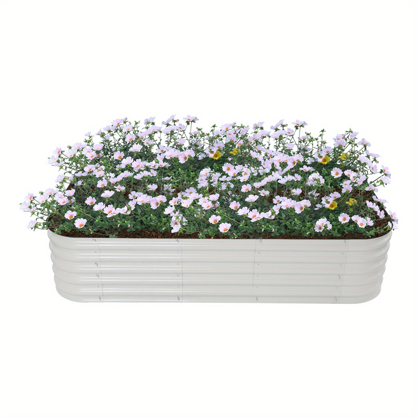 Heavy-Duty Galvanized Steel Raised Garden Bed - Extra Large 119.38x60.96x27.94 cm Outdoor Planter Box, Elevated Garden Bed for Vegetables, Herbs, Flowers - Rust-Resistant, Easy Assembly, Improved Drainage & Soil Erosion Preve