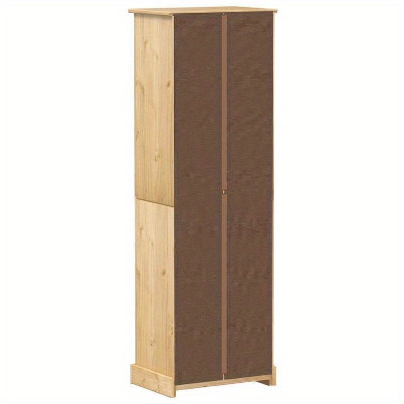 Linnenkast – Kledingkast – Garderobekast – Opbergkast – Vintage Kast – Massief Grenenhout – Compact Formaat 55x38x170 cm