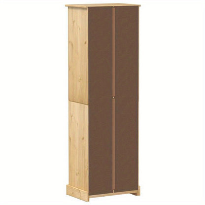 Linnenkast – Kledingkast – Garderobekast – Opbergkast – Vintage Kast – Massief Grenenhout – Compact Formaat 55x38x170 cm