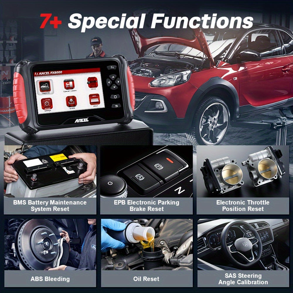 OBD2 Scanner – Auto Diagnostiek – Foutcode Lezer – Remsysteem Tester – Airbag Reset – Automatische ABS-Ontluchting – Kleurenscherm – Levenslange Updates