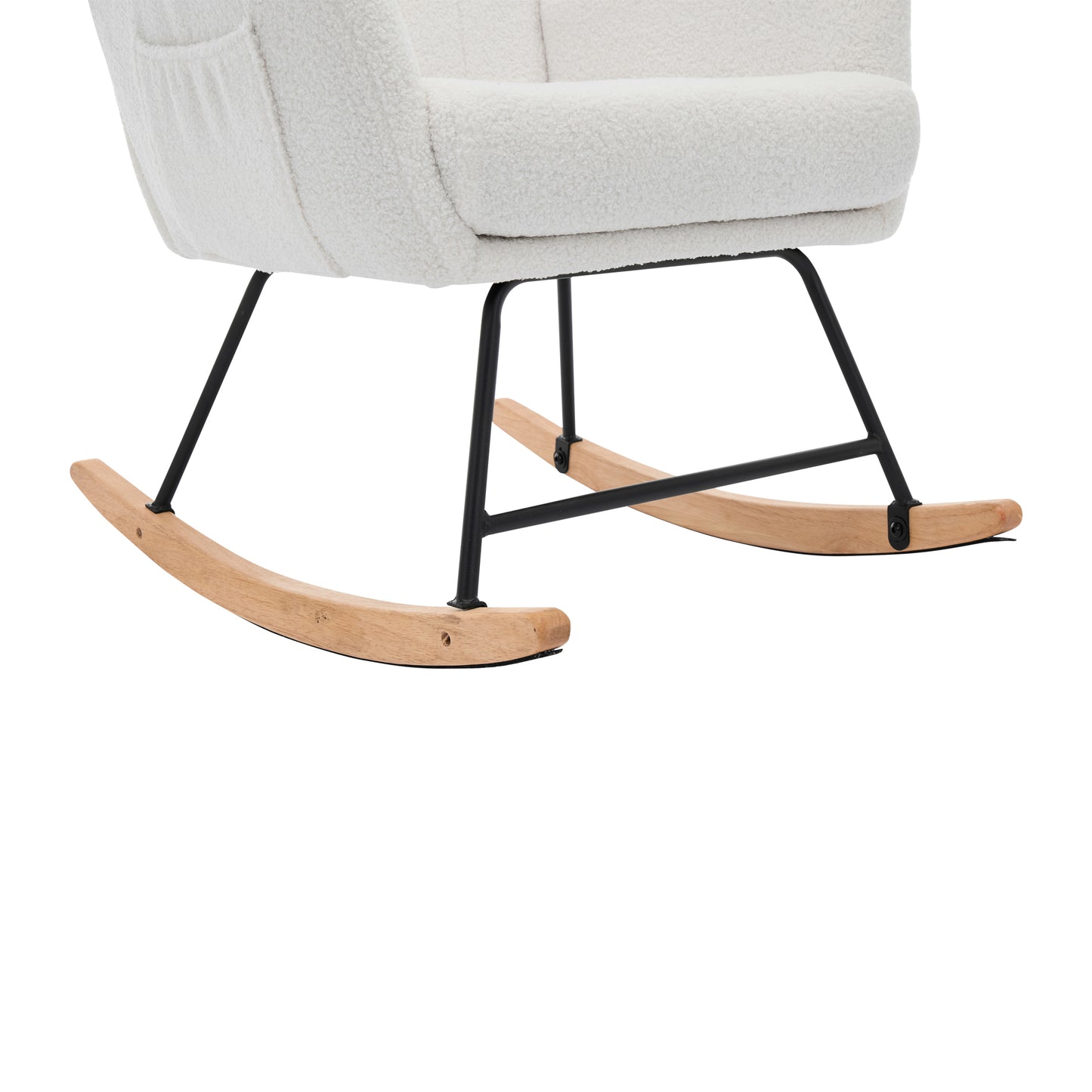 Schommelstoel – Relaxstoel – Lounge Stoel – Zetel – Fauteuil – Wit – Ergonomisch Met Voetenbank – 30 Graden Schommelbeweging