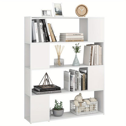 Boekenkast Wit – Room Divider – Opbergkast – Wandkast – Vakkenkast – Modern Design – 100x24x124 cm – Multifunctioneel Voor Woonkamer & Kantoor