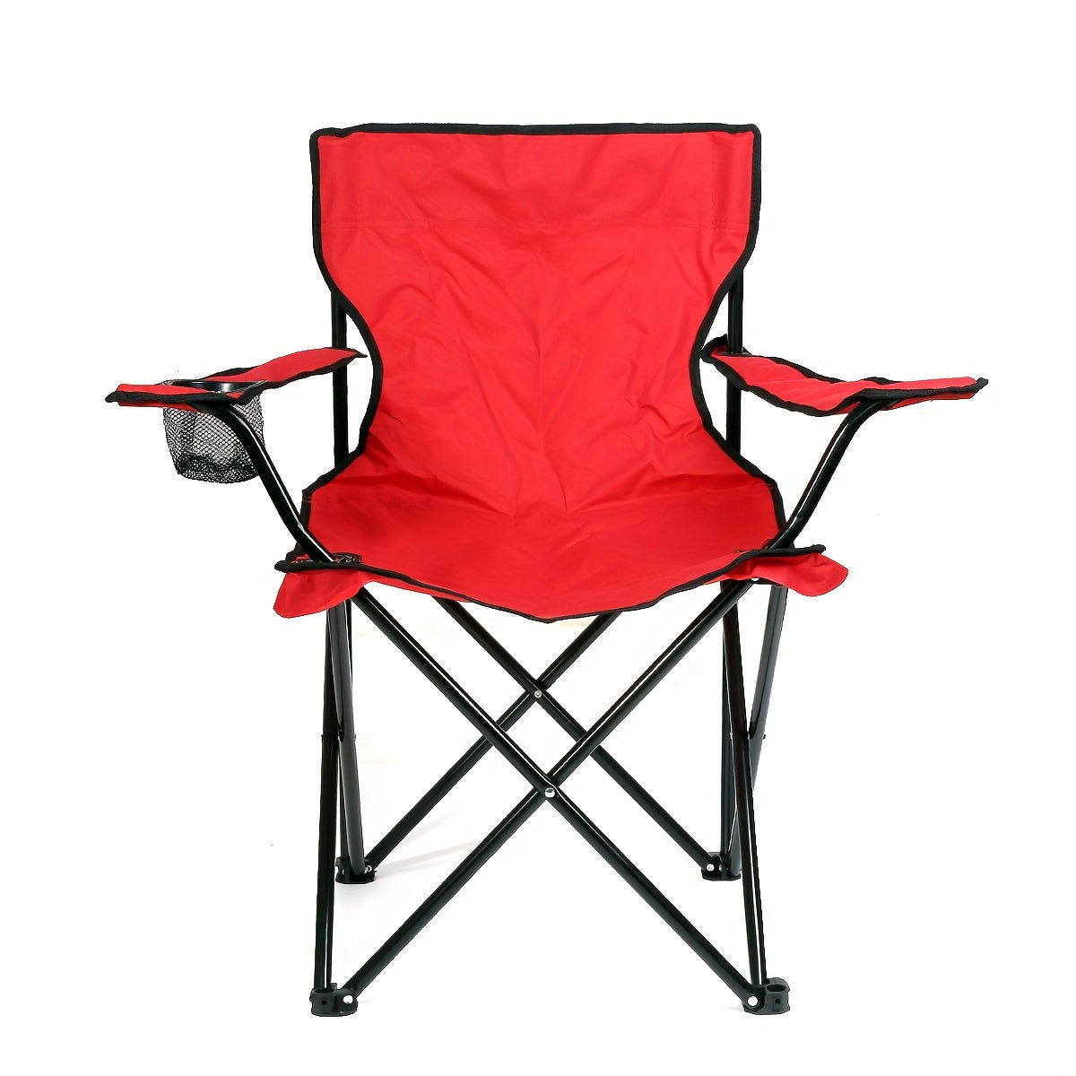Campingstoel – Klapstoel – Vouwstoel – Kampeerstoel – Tuinstoel – Stevig Metalen Frame – Duurzame Oxford Stof – Draagvermogen 150 kg – Rood