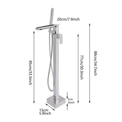 Freestanding Bath Tap, Tap with Hand Shower, Bath Tap, Bathtub Faucet Set, Bath Tub Faucet Set, Shower Faucet, Bathroom Faucet, Contemporary Tap, Sleek Design, Durable Construction, Highquality Finish, Handheld Shower Tap