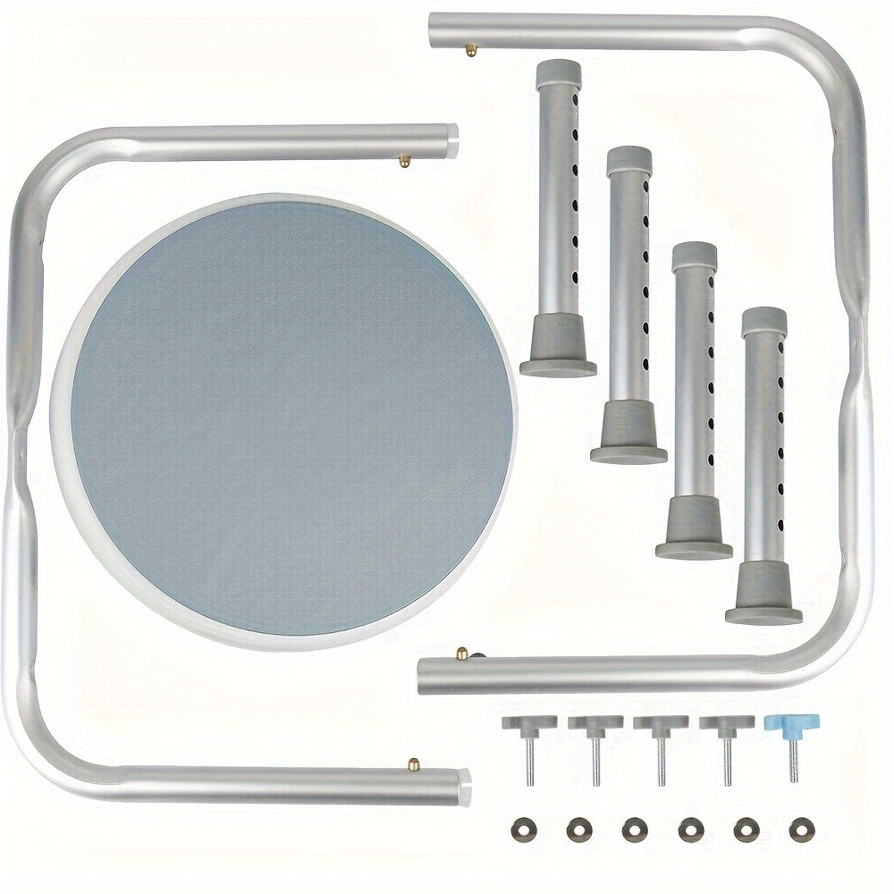 Douchestoel – Douchekruk – Douchezit – Badstoel – Shower Stool – 360° Draaibaar Zitvlak – Antislip Aluminium Frame – Hoogte Verstelbaar – Lichtgewicht