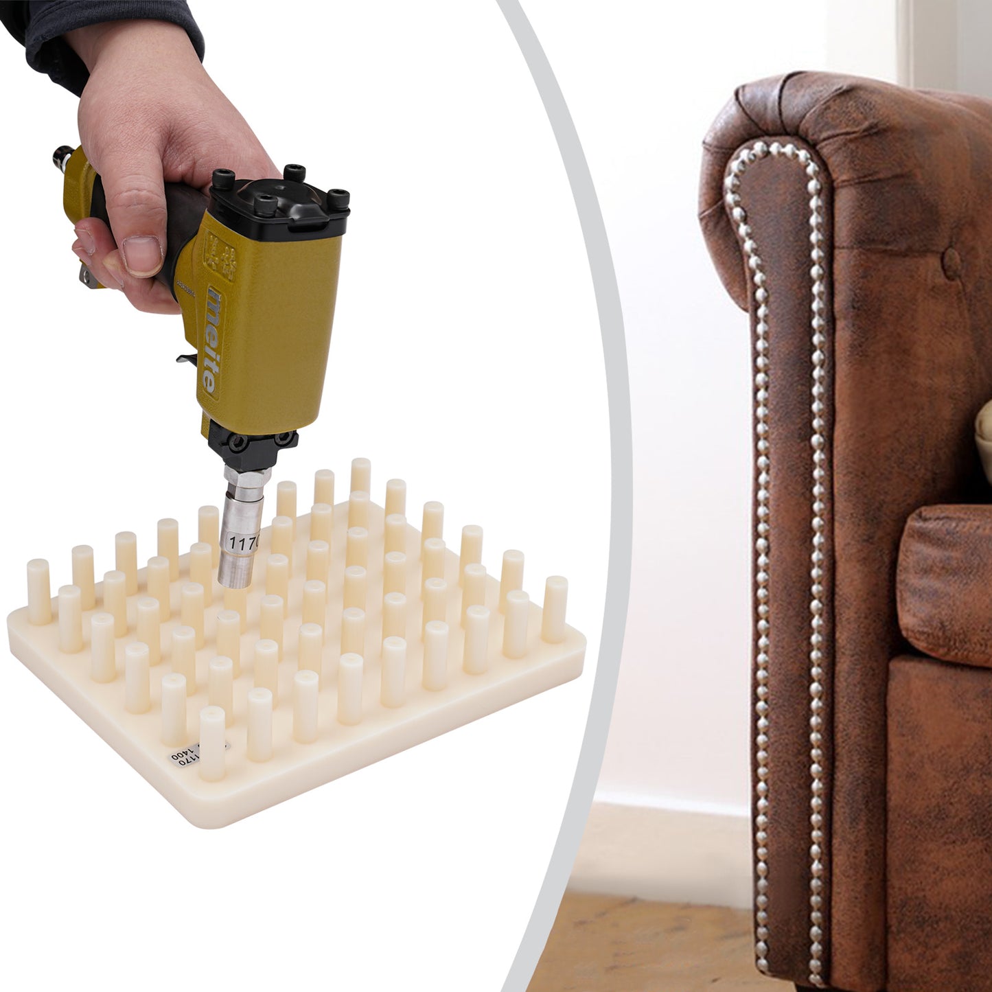 Pneumatische Nietmachine – Nietpistool – Tackergun – Klusapparaat – Meubelmaker Gereedschap – Aluminiumlegering – Hoog Nietcapaciteit 54 Nieten – Lichtgewicht Compact Design