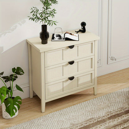 Ladekastje – 3-laden kastje – Opbergkast – Bureaukast – Zijkast – Naturel Kleur – Compact 80×40×8 cm – Duurzaam en Stijlvol Design