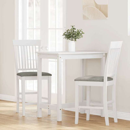 Bar Stools with Cushions 2pcs Solid Wood Rubber