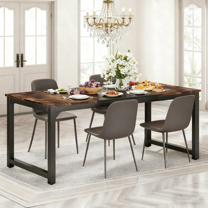 Eettafel – Tafel – Keukentafel – Eetkamertafel – Meubel – Industrieel Design – 160x80 cm – Robuust Metalen Onderstel