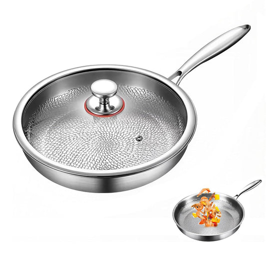 Titanium Koekenpan – Bakpan – Braadpan – Grillpan – Inductiepan – 26 cm – Krasbestendig – Geschikt Voor Alle Warmtebronnen