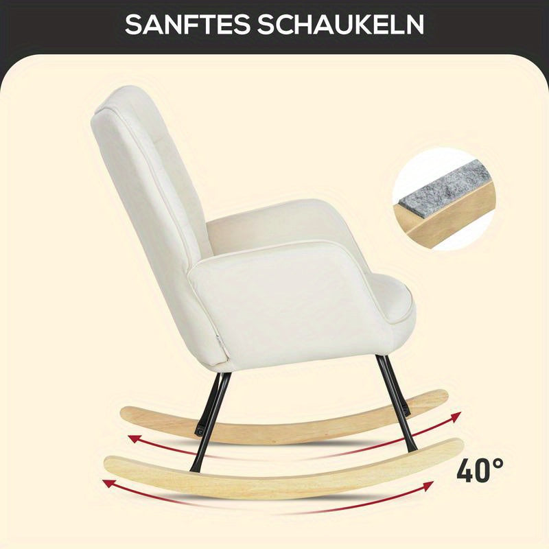Loungestoel – Relaxstoel – Fauteuil – Draaistoel – Zitstoel – Ergonomisch Ontwerp – Massief Beukenhout Frame