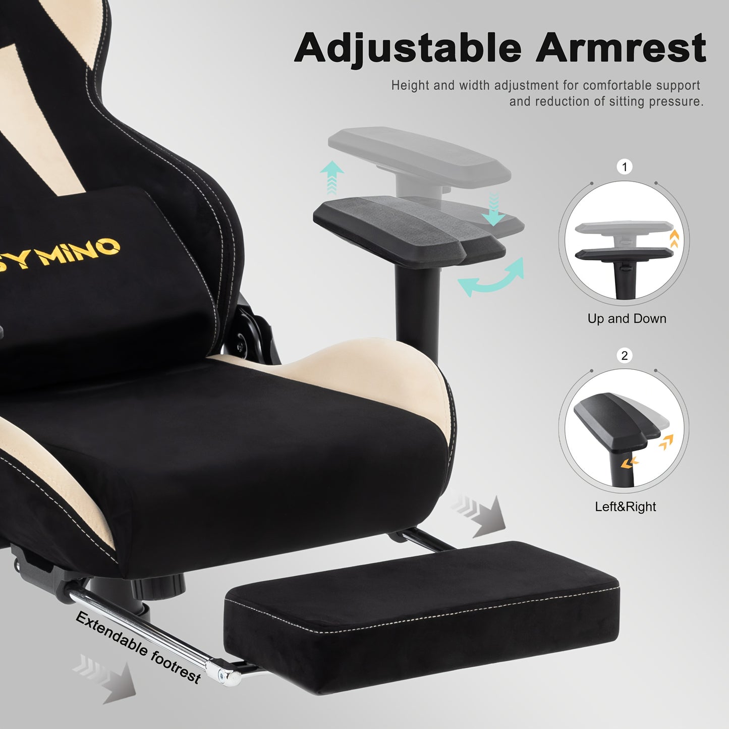 Gamingstoel – Gamestoel – Gaming Chair – Gamestoel Bureaustoel – Donkergroen – Verstelbare Rugleuning 90-167° – Ergonomische Lenden- En Hoofdsteun