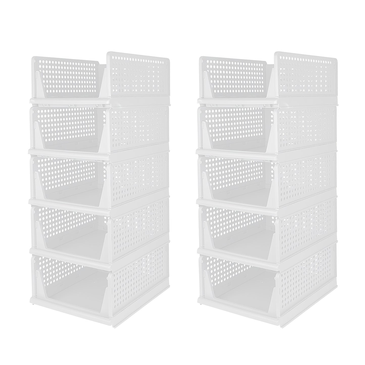 10pcs Clothing Storage Box Set, 33*42*90cm Foldable Clothing Organizer, Stackable Clothing Storage Unit, Mounted Closet Systems, Wardrobe Management, Space Saving Storage, Mounted Closet Organizer, Stackable Storage Unit, Fun
