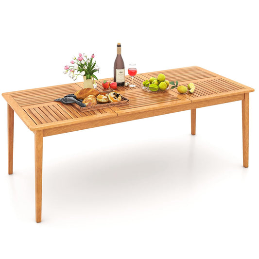 Tuintafel – Tuintafelset – Buiten Tafel – Terrastafel – Picknicktafel – Acaciahout – 200x90 cm – 8 Personen – Parasolgat