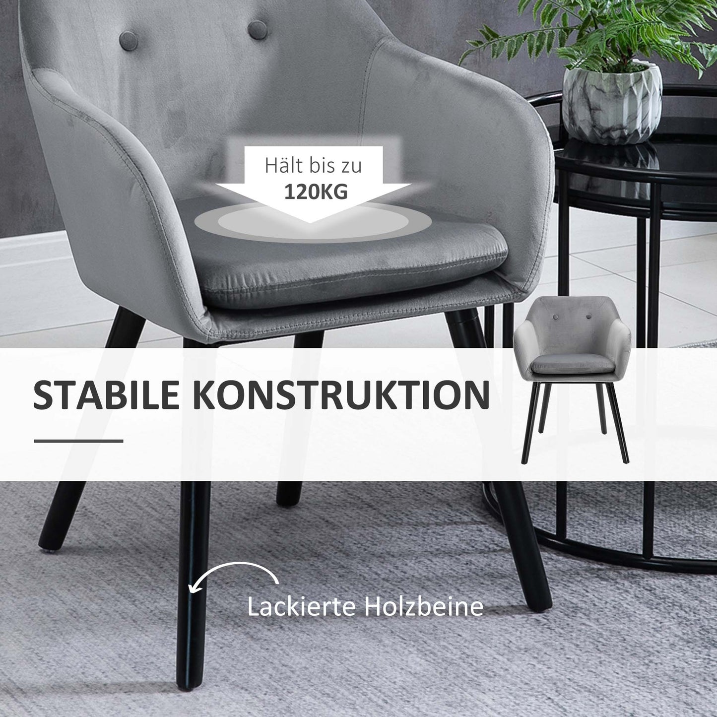 Eetkamerstoelen – Stoelen – Dining Stoelen – Keukenstoelen – Velours Stoelen – Set Van 2 – Fluweelachtige Bekleding – Beukenhouten Poten